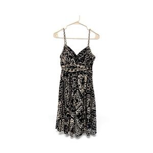 Y2K Revival Style Signature by Sangria Strapless Black and White Dress 4P